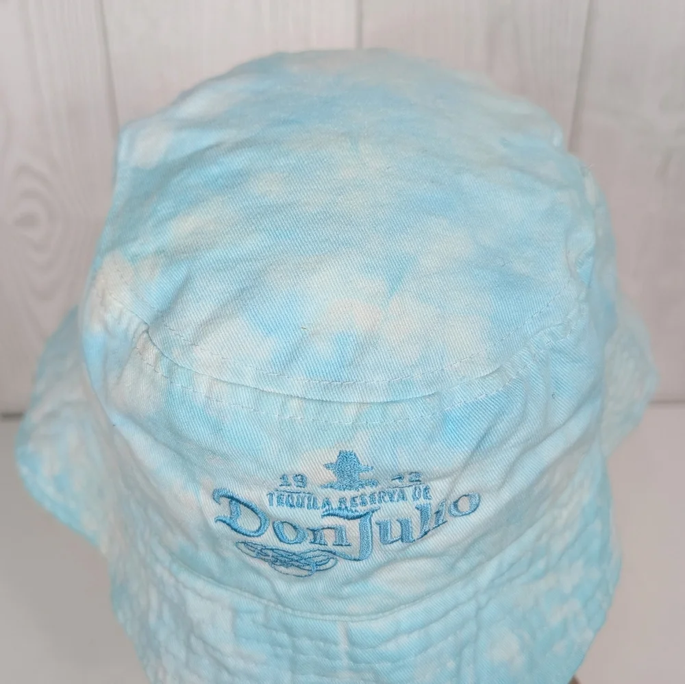 Don Julio Hit Bucket Hat Tie Dyed With Ice Method Light Blue And White - Picture 6 of 8